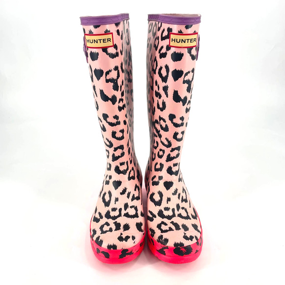Hunter Shoes Hunter Girls Original Leopard Print Rainboots Youth
